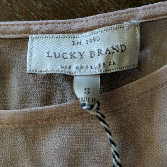 NWT Lucky Brand Sheer Long Sleeve Top - Picture 5 of 8